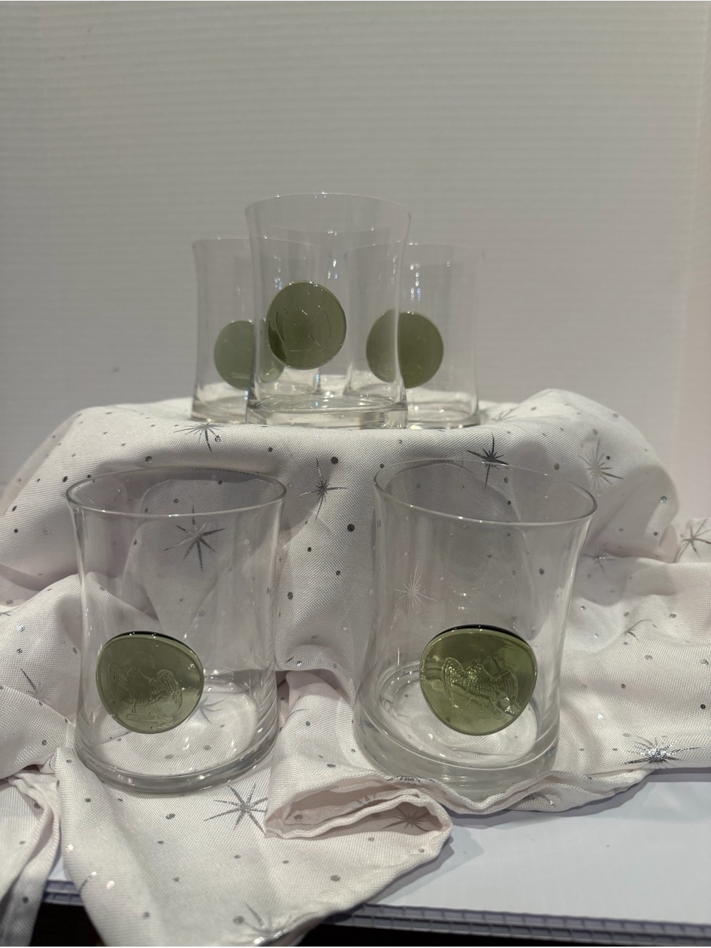 Vintage Rosenthal Studio Line Pirate Crystal Old Fashioned Glasses Set Of 5 Mint